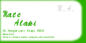 mate alapi business card