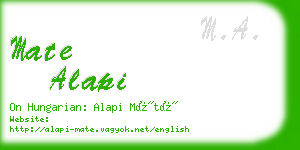 mate alapi business card